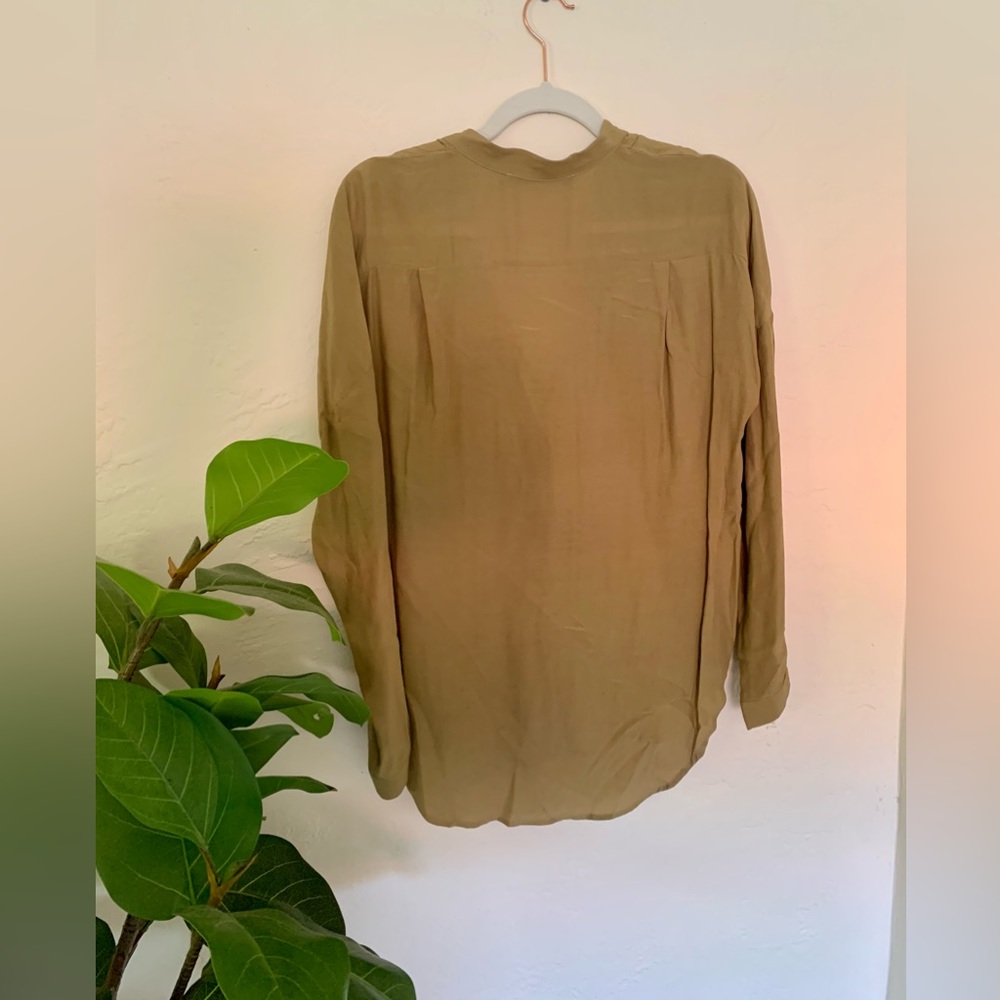 Zara Basic Sheer Blouse Size S - image 3